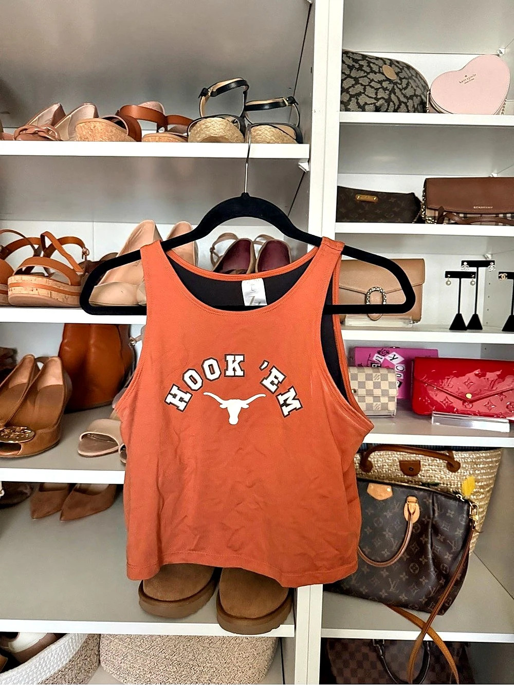 Z Texas Longhorn Graphic Tank Orange Large Like New
